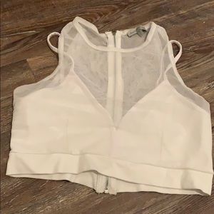 Charlotte Russe White Crop Top